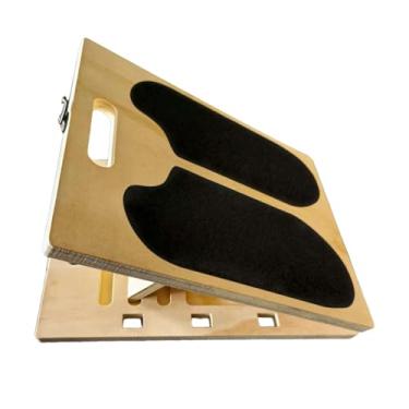 Imagem de Generic Tábua de madeira inclinada, ajustável, portátil, multifuncional, treinamento, maca profissional para panturrilhas, joelhos, pernas