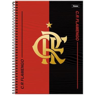 Imagem de Caderno Flamengo FORONI Universitário ESPIRAL - 1M 80 Folhas (CRF Vermelho e Preto)