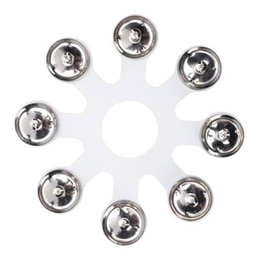 Imagem de Keenso Prato de Carro, Anel Ching de Prato, Efeito Pandeiro Instantâneo Com Jingle de Aço Inoxidável de 8 Pares, para Chapéus Altos, Passeios e Pilhas