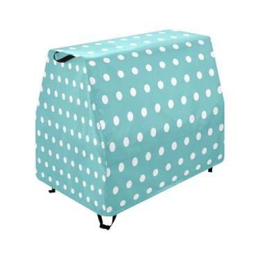 Imagem de Qilmy Turquoise Polka Dots Kids Water Table Cover, Duty Waterproof Patio Table Covers for Outdoor Toddler Splash Tables, UV Resistant & Dustproof Play Table Protector, Cover Only
