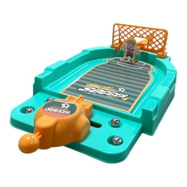 Imagem de Arena Futebol Duelo de Pênaltis, Jogo de Futebol Interativo para 2 Jogadores, Verde, Plástico ABS, 24x15x3.5 cm, Inclui 4 Bolas Mini