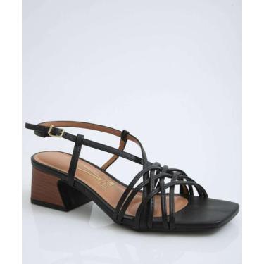 Imagem de Sandália Feminina Salto Grosso Vizzano-11204, 38, Preto