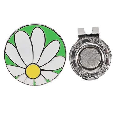 Imagem de Marcador magnético de bola com clipe de chapéu de liga de zinco, antibraçadeira removível com padrões de margarida de sapo de cachorro manchado para suprimentos de presente