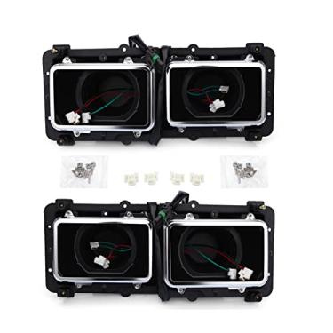 Imagem de SEPEY Base da carcaça do farol com conector fêmea de 3 pinos para 1993-2007 Freightliner FLD 112 120 caminhões, um par (esquerda e direita)