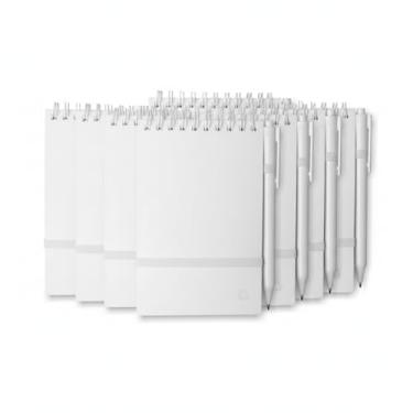 Imagem de Caderno de Anotações com Caneta, Material Antibacteriano, 14 x 9 cm, 60 Folhas, Capa PP, Wire-O, Suporte para Canetas (10)