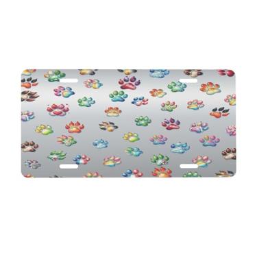 Imagem de Placa de licença de cachorro cinza fofa para frente do carro placas de carro alumínio metal adequado para caminhão, placa de porta de carro, bar, café, acessórios automotivos para homens e mulheres 15