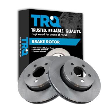 Imagem de TRQ Conjunto de par de rotores de freio a disco dianteiro para Jeep Liberty 2008-2012 / Dodge Nitro 2007-2011