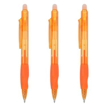 Imagem de PATIKIL 3 peças de canetas de gel apagáveis, caneta de marcação retrátil de 0,5 mm de ponta fina apagável ao calor, marcadores de tecido de escrita suave para costura, desenho, planejador de escrita