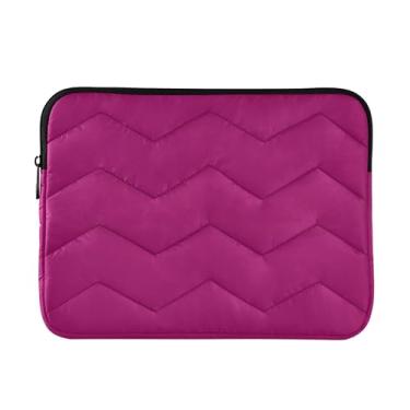 Imagem de Bolsa feminina lisa média violeta vermelha cor sólida para laptop 16 bolsa protetora à prova de choque para transporte de computador, bolsa feminina de 15,6 polegadas para computador