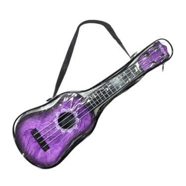 Imagem de oshhni Ukulele de brinquedo infantil de 42 cm, instrumento musical de faz de conta, guitarra de 4 cordas, brinquedo musical para meninas e crianças, Tolet