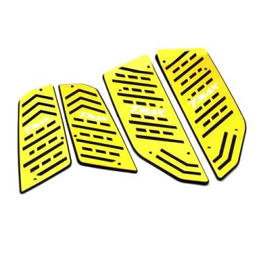 Imagem de Anti-derrapante Pedais dianteiros e traseiros para apoio de pés, para tmax530 dx sx tmax560 tech max 2017-2023 cnc, pedaleira para pés(Gold TMAX)