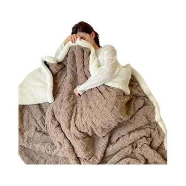Imagem de Cobertor De Lã Quente E Macio Veludo De Cordeiro Flanela Para Cama Sof