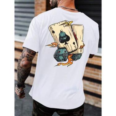 Imagem de Camiseta Masculina Baralho Camisa Manfinity Truco As Street Wear Estil