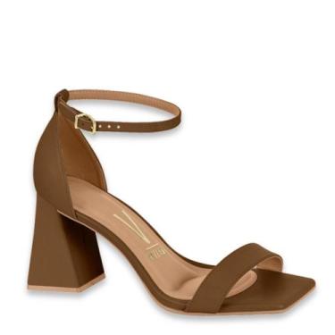 Imagem de Sandália Feminina Salto Bloco Confortável Vizzano 6464.102, Capuccino,