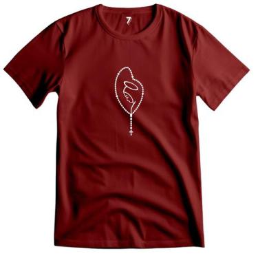 Imagem de Camiseta Nossa Senhora Aparecida Terço 100% Algodão - Sete Sete Esport