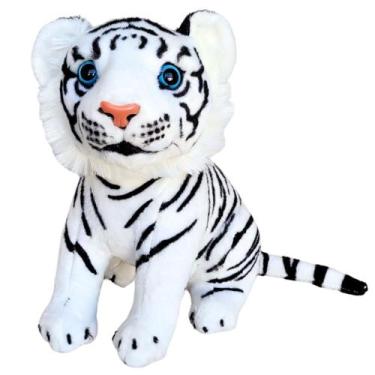 Imagem de Pelúcia Realista Onça Leão Tigre 30cm Filhote Safari Nicho - Nikity Sa