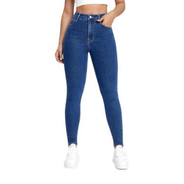 Imagem de Calça Jeans LISA Feminina Skinny Elastano Casual Slim Sport 452 - IRON