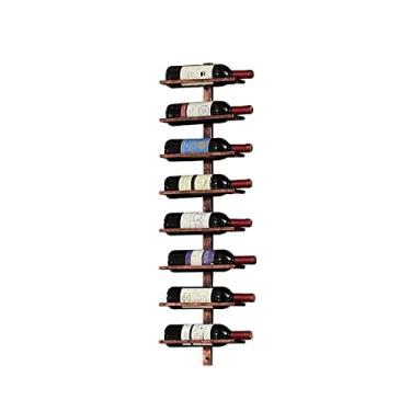 Imagem de Rack de vinho montado na parede, suporte de vinho suspenso de metal, prateleiras de vinho montadas na parede, suporte para garrafas de vinho montadas na parede, prateleira de exibição de vinho
