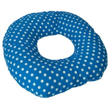 Imagem de Almofada de Piercing para dormir Protetor de Ouvido com Furo no meio(Poá marinho)