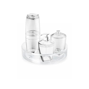 Imagem de Genérico, Jogo de Banheiro Transparente Bandeja Organizador Giratorio