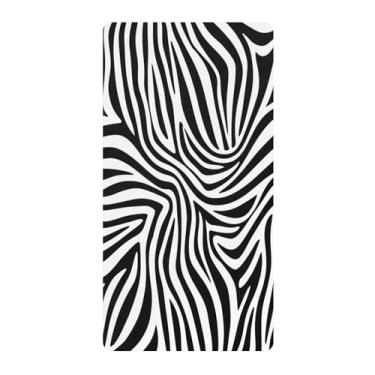 Imagem de Blueangle Lençol de berço padrão para berço infantil - Lençóis de algodão macio e respirável com listras de zebra (282)