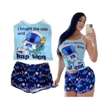 Imagem de Conjunto De Yoga De Verão Kawaii Disney Stitch Com Camiseta De Manga C