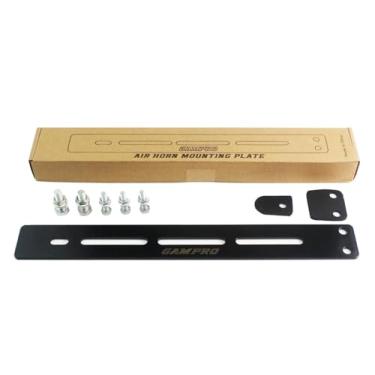 Imagem de GAMPRO Placa de montagem de buzina de ar para buzina de ar fixa única trompete montada em motocicleta, carro, barcos, caminhão, preto