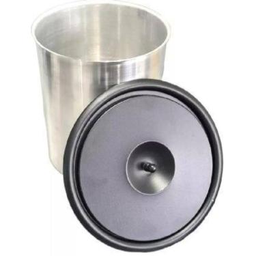 Imagem de Lixeira De Embutir 03 Litros Tampa Preta Em Inox P/Bancadas