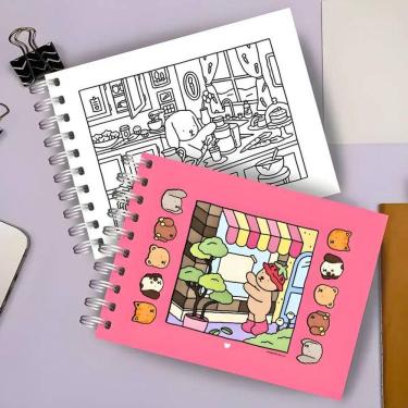 Imagem de Livro De Colorir Rosa Bobbie Goods Capa Dura 48 Desenhos