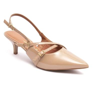 Imagem de Sapato Scarpin Fem Vizzano Verniz Slingback Bege 1122.885
