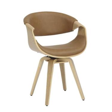 Imagem de Cadeira de Jantar Nicole HomeNow Madeira Cor:Caramelo