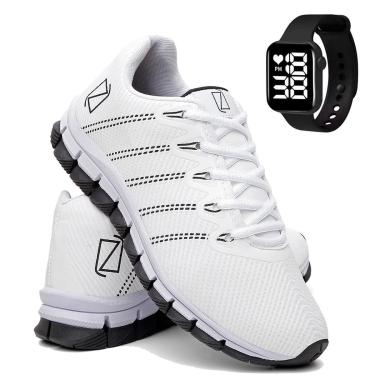 Imagem de Tênis Para Corrida e Academia Masculino Super Leve e Macio com Relógio Digital-Masculino