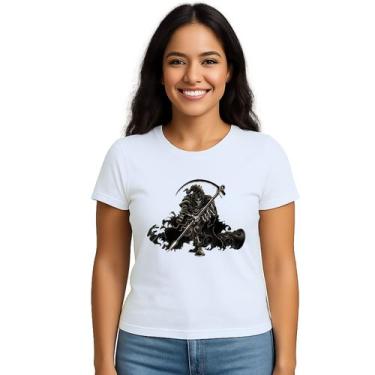Imagem de Camiseta A Morte Gótica Dark Estampa Personalizada - Use P4, Branco, B
