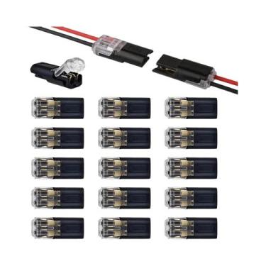 Imagem de Conector De 2 Pinos E 2 Vias Para Fita De LED, De Baixa Tensão, Com Pl