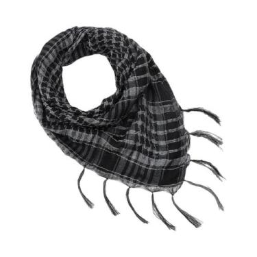 Imagem de Cachecol Unissex Estampado Houndstooth Respirável Para Quatro Estações