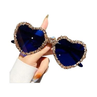 Imagem de Óculos De Sol Vintage Y2K Em Rosa Candy Com Design De Coração Para Mul