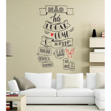 Imagem de Adesivos Decorativos De Parede Frase Não Há Lugar Como Nosso