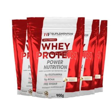 Imagem de 4X Whey Protein Power Nutrition Refil 900G Baunilha Hf Suple - Hf Supl
