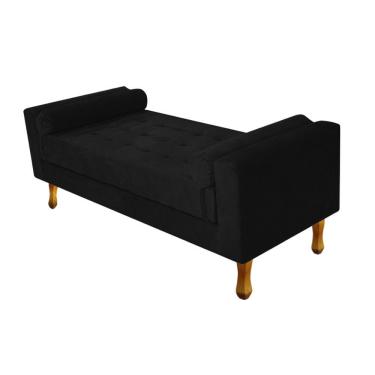 Imagem de Recamier Félix Queen Size 160cm Suede Preto