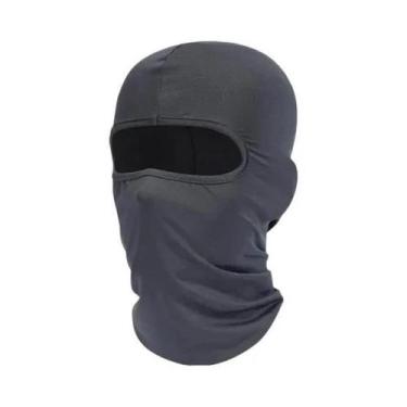 Imagem de Máscara De Esqui Masculina De Rosto Inteiro Preta Balaclava Protetor D