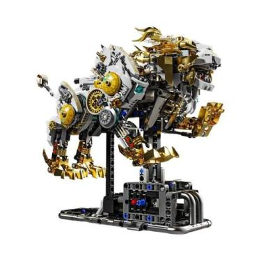 Imagem de Conjunto De Blocos De Montar Mecânico LED Leão 1073 Peças, Kit Modelo 