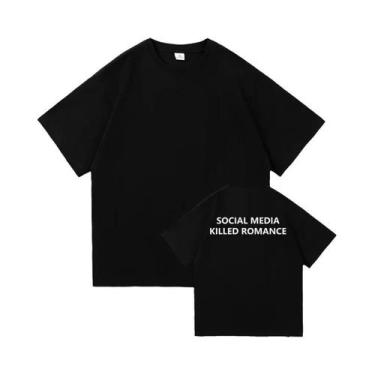 Imagem de Camiseta Estética De Algodão Para Homens E Mulheres, Camiseta Social C