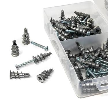 Imagem de Bucha De Parede Oca Auto-Perfurante De Liga De Zinco 120 Peças Com Par