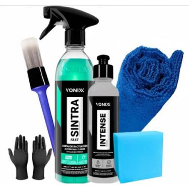 Imagem de Kit intense renova revitalizador de plásticos sintra fast vonixx limpe