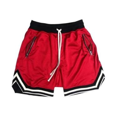 Imagem de Shorts Esportivos Masculinos De Secagem Rápida E Respiráveis Com Zíper