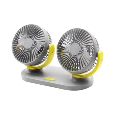 Imagem de Ventilador USB Para Carro Com 3 Velocidades Ajustáveis E Duas Cabeças 