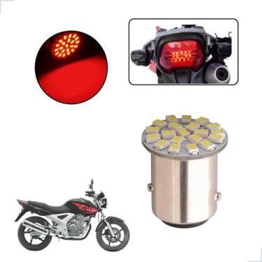 Imagem de Lâmpada Led Freio 2 Polos Sequencial Strobo Moto CBX250 2001 2002 2003