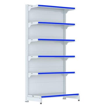 Imagem de Gondola Parede 202 FIT Farmacia Inicial 6 Bd Branco Pe Azul - Amapá