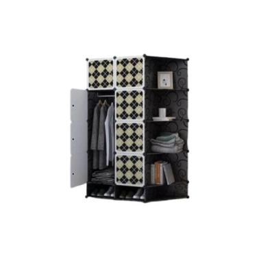 Imagem de Guarda Roupa Portatil Com Sapateira Arara De Roupas Cabideiro Modular 