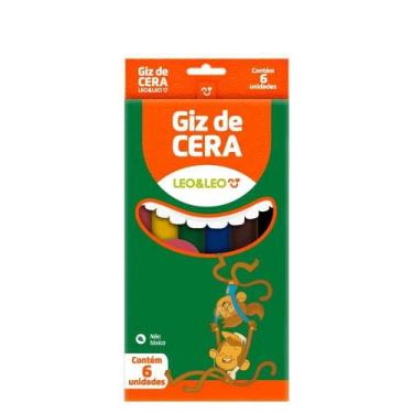 Imagem de Giz de Cera Fino 6 Cores - Leo & Leo - Leo e Leo